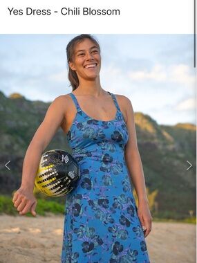 Title Nine - Yes Dress in Chili Blossom Print - Built in Bra